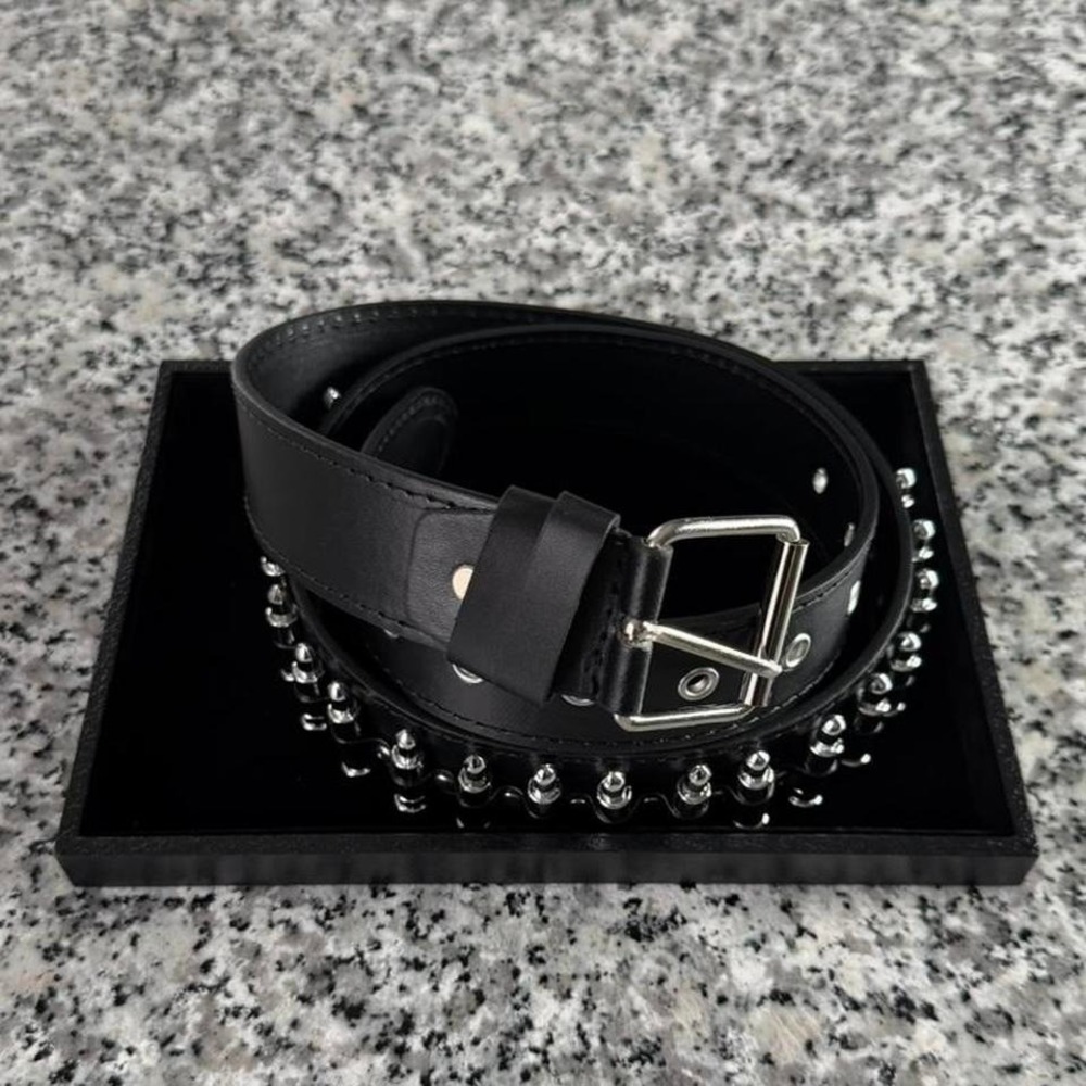 Silver Chrome Black Y2k Bullet Cyber Belt Brand New
